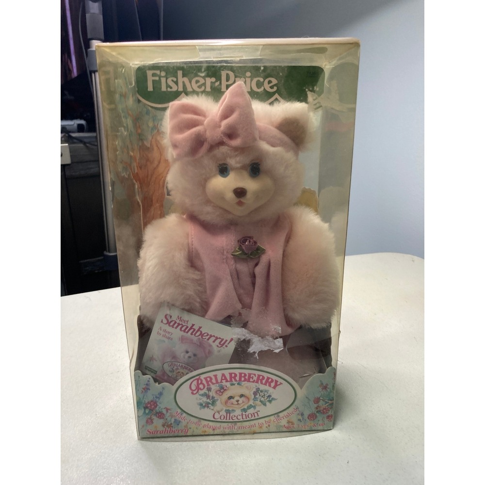 Vintage 1998 Fisher-Price Briarberry Collection Sarahberry Pink Teddy Bear 74366